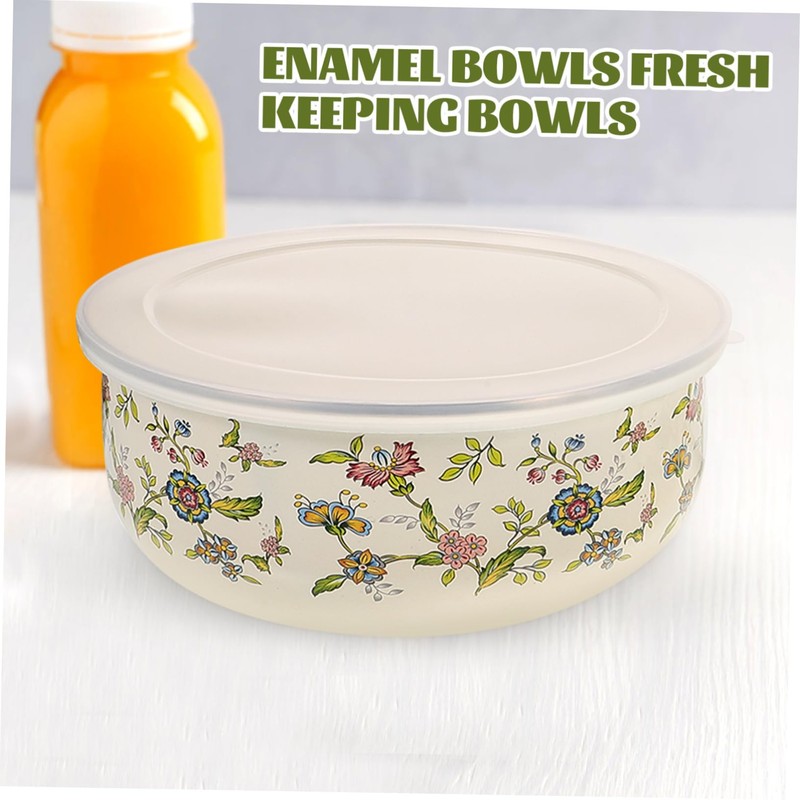 WOONEKY 5pcs Bowls Salad Bowl Lid Mixing Lids Set Large