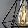 MiniSun Retro Style Black Metal Basket Cage Ceiling Pendant Light