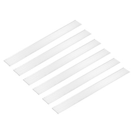 MECCANIXITY 6 Pcs Square Aluminum Flat Bar, 3/32" (2mm) Thick x 1.38" (35mm) Width x 12" (305mm) Long 6061 Aluminum Flat Plate Solid New Mill Stock Silver for Industrial Building