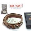 PortableAnd Genuine Leather Carry Strap for Motorcycle & Picnic Bedroll