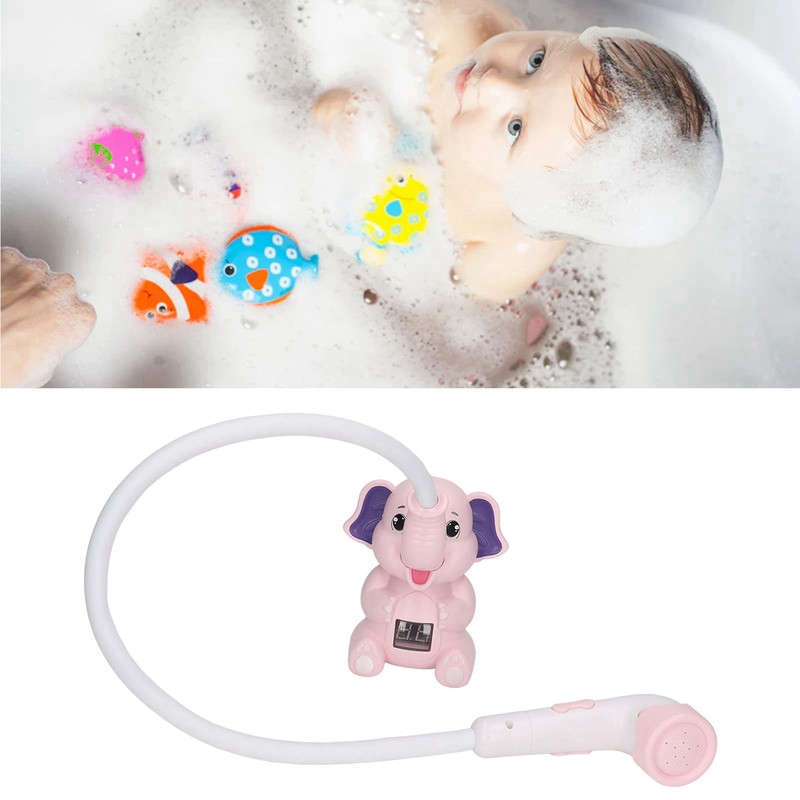 Baby Bath Shower Head with Thermometer Animal Shaped IPX7 Waterproof
