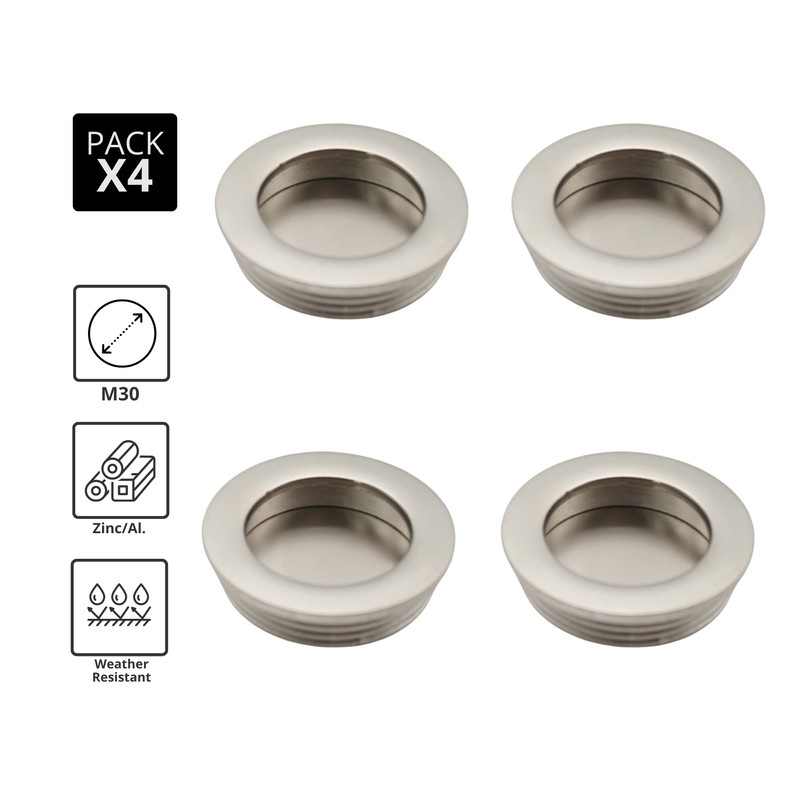 DOJA Barcelona Inlet Handle, Gold, Round, Diameter 40.5 x 10