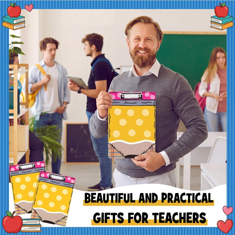 Epakh 6 Pcs Teacher Clipboard Bulk Back to School Teacher