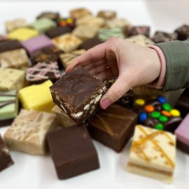 Valley Fudge, Rocky Road Chocolate, Fresh Artisan Fudge, Real Butter, Gourmet Candy, Half Pound Package