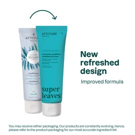 ATTITUDE Hair Conditioner, Hypoallergenic, Dermatologist tested Plant and Mineral Based Ingredients, Vegan & Cruelty Free Daily Detangler, Unscented, 16 Fl Oz