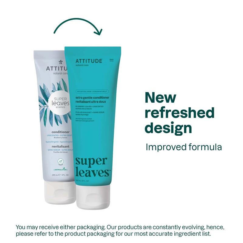 ATTITUDE Hair Conditioner, Hypoallergenic, Dermatologist tested Plant and Mineral Based