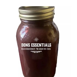 100% Pure Elderberry Sea Moss Gel 100% Natural (Wildcrafted) St Lucia 16oz Jar
