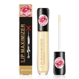 Pothenika Plumping Lip Oil, Moisturizing Honey Lip Plumper, Nourishing Clear Lip Gloss Hydrating Lip Care Serum with Vitamin E, Non-Sticky FInish Clear Lip Glaze for Day & Night Lip Repair