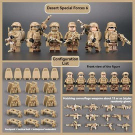 NWJ Military Building Blocks Sets - Army Soldiers Action Figures with Ghost Camo, Mini Building Toys for Boys Kids:_AK142