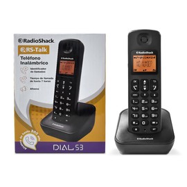 RadioShack Teléfono Inalámbrico | Identificador de Llamadas | DIAL 53 | Negro