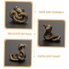 CORHAD Zodiac Snake Tea Table Ornament Sturdy Brass Statue for