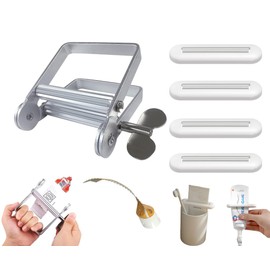 Tube Press/Tube Squeezer, Metal Tube Squeezer, Extra Large Size 8.5 cm, Metal Squeezing Tools, Lazy Toothpaste Dispenser, Hair Colour, Dye, Cosmetic Squeezer, Tube Wringer (Pack of 5)