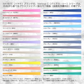 (HAYATE) Brand Chopsticks with 26 Colors Various C Dishwasher-Safe Octagonal Chopsticks Gray (Gray), Set of 2 Pairs