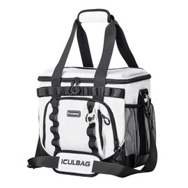 Iculbag Soft Cooler Bags Insulated Luch Bag Women Men Waterproof Insulated Cooler Bag for 16hour Cooling for Camping Beach Picnic Travel White 20/48cans