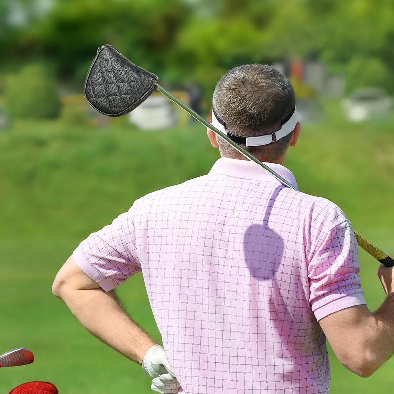 Golf Mallet Putter Head Cover Magnetic Closure Side-shaft Golf Club