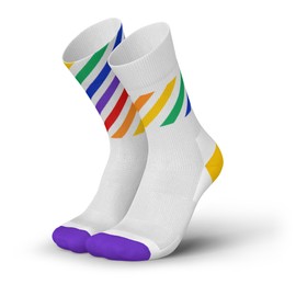 INCYLENCE Pride Running Socks for Men and Women, Breathable Running Socks, rainbow, 43 - 46