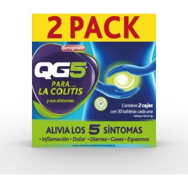 Qg5 Alivio Contra La Colitis. 2 Cajas Con 30 Tabletas.