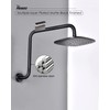 PHASAT 16 Inches Black Shower Head Arm,S Shaped Shower Arm