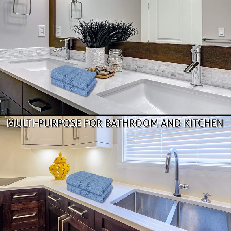 Makooz Bathroom and Kitchen 2 Pc Hand Towels Pack -