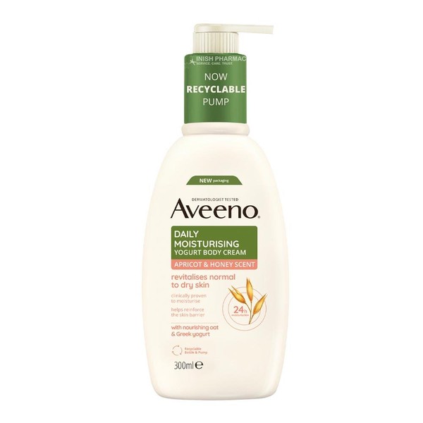 Aveeno Daily Moisturising Yogurt Body Cream Apricot & Honey 300ml