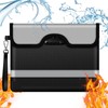 YunBey Fireproof Document Bag with Lock Large Money Bag Fireproof
