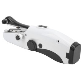 Ledernähmaschine, Leichte und robuste Mini-Nähmaschine Handnähmaschine mit Einfädler für die Heimreise(Schwarz)