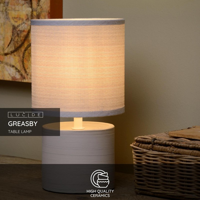 Lucide Greasby, Ceramic, Grey, 1 x 1 x 26 cm,