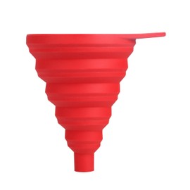 Dr. Oetker Silikon-Trichter Flexxibel, kleiner Trichter für präzises Befüllen, hochwertiger Küchenhelfer aus Platinsilikon, faltbarer Trichter zum platzsparenden Verstauen - hitzebeständig bis 230 Grad, (Farbe: rot), Menge: 1 Stück