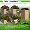 TonGass (6-Pack, Black) True I.D. 6x6" Wood Fence Post Caps,