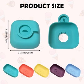 4PCS Popsicle Holders for Kids,Drip Free Popsicle Holder,Reusable No Drip Ice Pop HoldersHolders, Colorful Ice Lolly Holder Drip Catchers for Kids Party Summer Pool