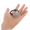Baluue 4Pcs Sparkly Rhinestone Hair Ties Elegant Elastic Ponytail Holders