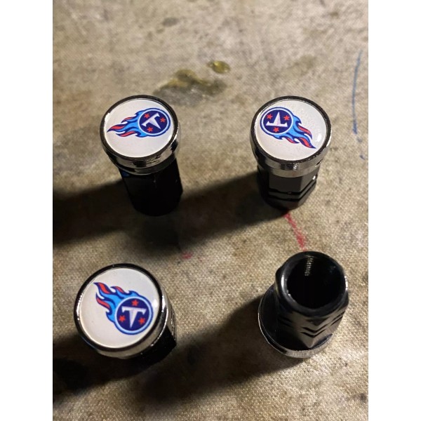 Tennessee Titans tire metal valve stem caps 4pk