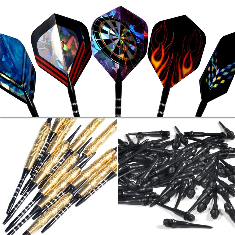 12Pcs Darts Set Professional Darts Kit with 100pcs Tip 30pcs