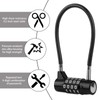 4-Digit Combination Padlock with Steel Cable - 3/16" Diameter, 7"