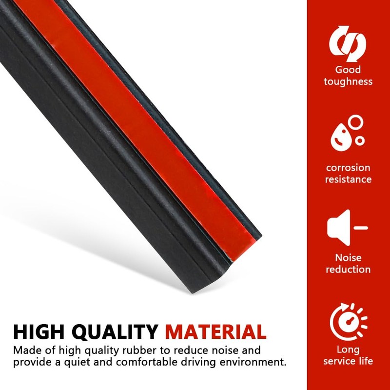 Wogomz 9.8Ft Automotive Weather Stripping, Z Shape Windshield Rubber Seal