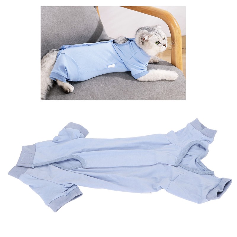 Cat Recovery Suit Prevent Licking Wounds Professional Pet Breathable Surgery