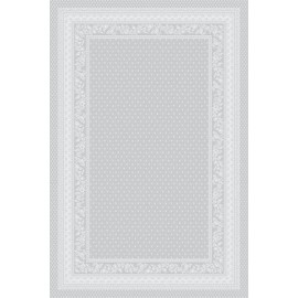 TABLUXE LINENS Jacquard Provencal Rectangular Tablecloth - 63x118 inch - Spill-Resistant Acrylic Coated Luxury Linen - French Provence Indoor/Outdoor Tablecloth (Blue, Ecru, Gray, White) (Gray)