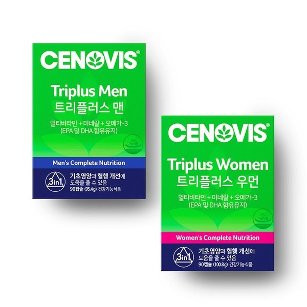 Senobis Triple Plus Man Woman (90 capsules/45 days worth) x Couple Set, Triple Plus Woman (90 capsules) x 2 / 세노비스 트리플러스맨우먼 (90캡슐/45일분) x 커플 세트, 트리플러스우먼 (90캡슐)x2개