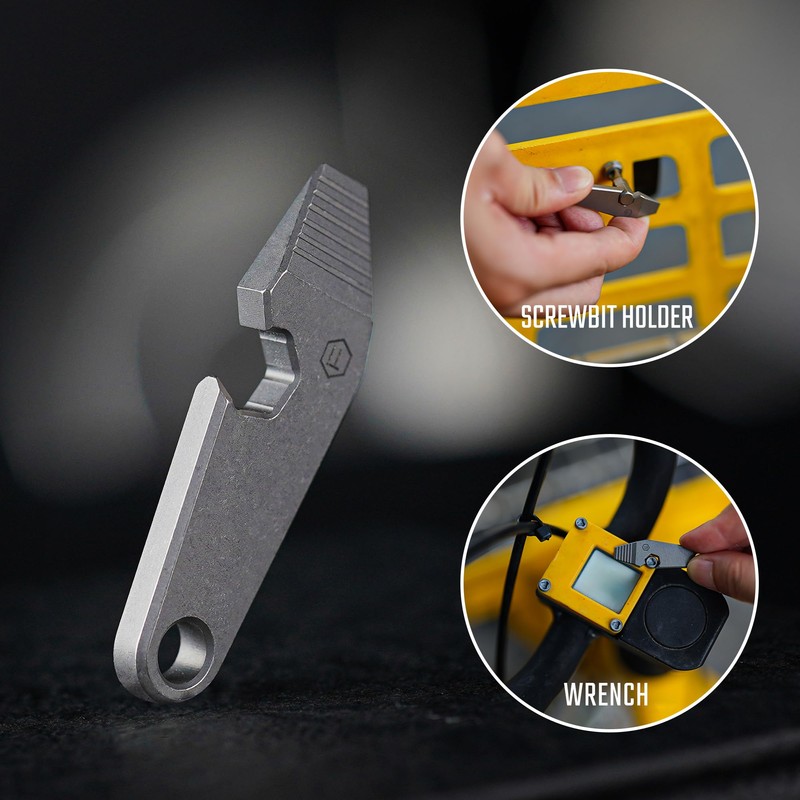 KeyUnity KR01 Titanium Prybar for Keys, Robust Key Fob Prybar