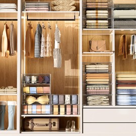 Underwear Organizer for Closet, Sock and Underwear Drawer Organizer, Sock Organizer for Closet/ Shelves, 16 Cell Drawer Organizer with Dividers for Panties, Bra, Socks, Underwear, Scarf, Tie, Belts