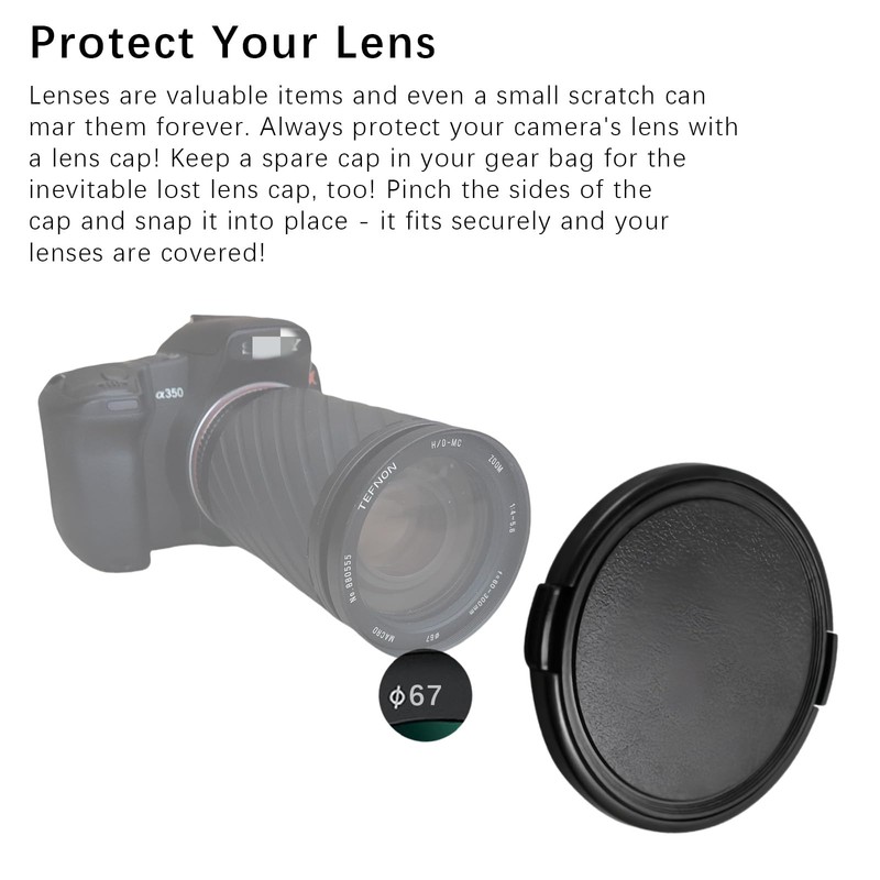 67 mm lens cap/accessory (can be pressed on both sides)
