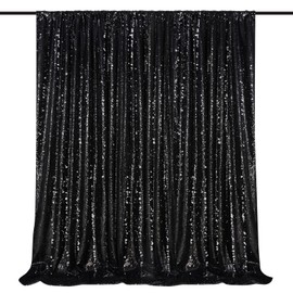 Black Sparkle Backdrop Curtain 4ftx10ft Photo Backdrop Drapes Wedding Party Photography Background