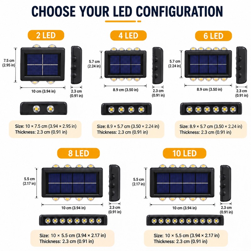 Solar Wall Lights for Outdoor Lighting – Up & Down