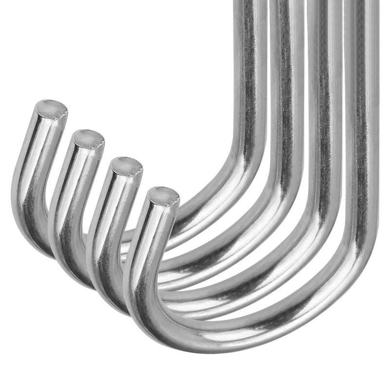 YOUNTHYE 100 Pack 2.8 inch S Hooks for Hanging Stainless