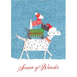 Paper Images DALMATIAN SCHNAUZER WESTIE DOGS Christmas Greeting Card New w/ Envelope MG75