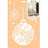 A4 Christmas Baubles Stencil