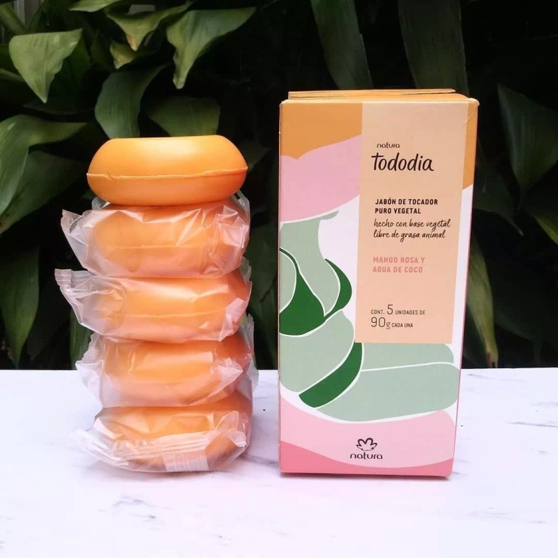 Natura Jabones En Barra Mango Rosa Y Agua De Coco