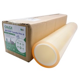 US Stock, CALCA UV DTF Transfer Film B 12in x 328ft UV DTF AB Film Roll Crystal Label Transfer Film Positioning Film for UV DTF Printer Direct Print On Sticker