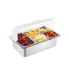 VEVOR Countertop Food Serving Display Container, 5 Pan Stainless Steel