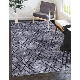 Modern Design Large Area Rugs for Living room Bedroom Non Slip Kitchen Rug Washable Floor Mat Small Door Mats (Grey, 50 x 80 cm)